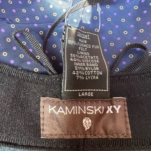 NWT Kaminski XY Bluesteel/Graphite Fur Felt Hat - Picture 10 of 10